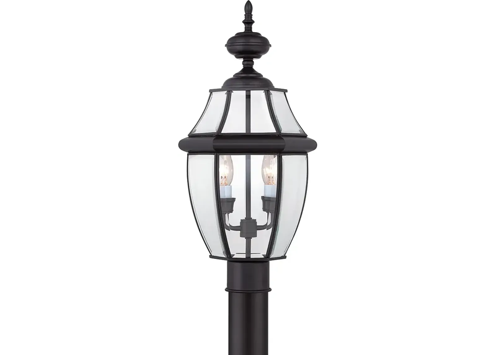 Quoizel Newbury 21"H Mystic Black 2-Light Outdoor Post Light