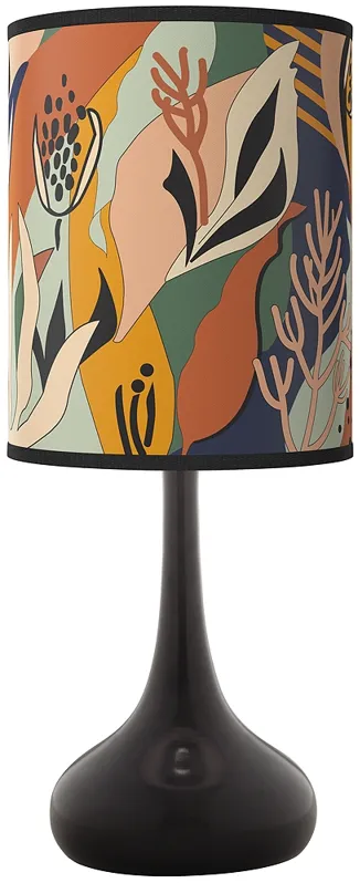 Wild Desert Giclee Black Droplet Table Lamp