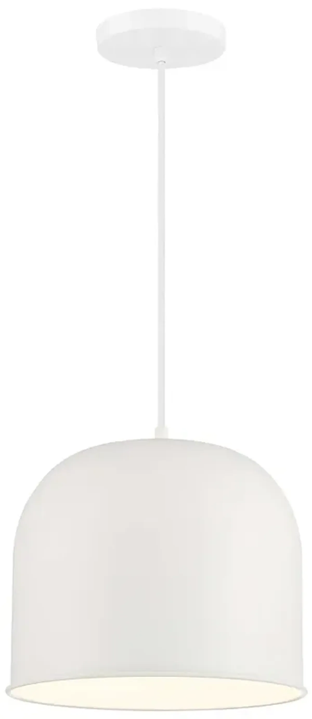 Vantage  1-Light White Pendant with White Metal Shade