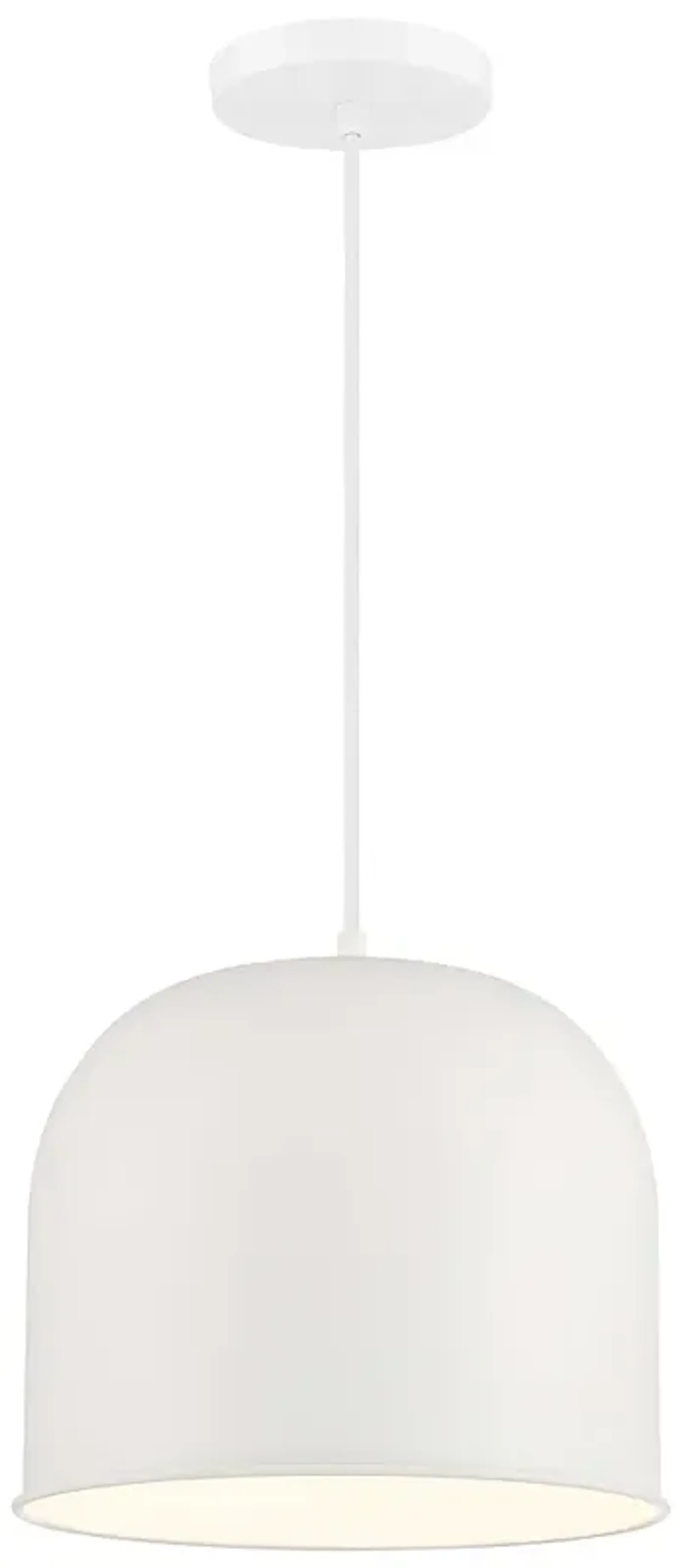 Vantage  1-Light White Pendant with White Metal Shade