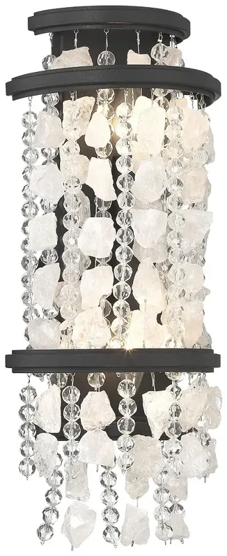 Minka Lavery Shimmering Elegance 2-Light Sand Black Wall Sconce