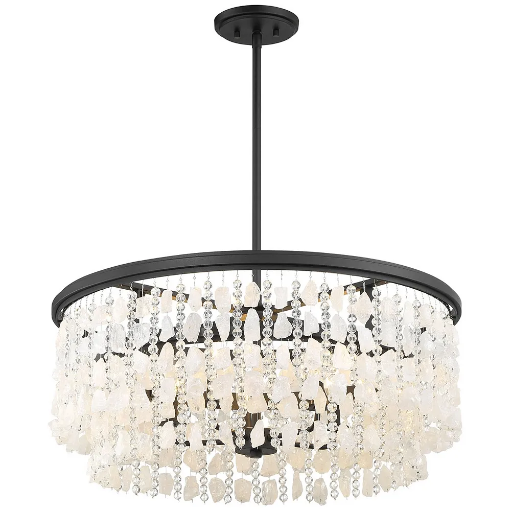 Minka Lavery Shimmering Elegance 5-Light Sand Black Chandelier