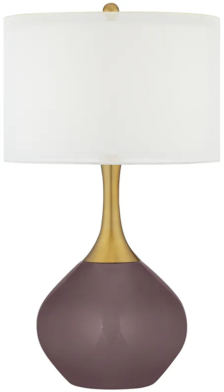 Poetry Plum Nickki Brass Table Lamp