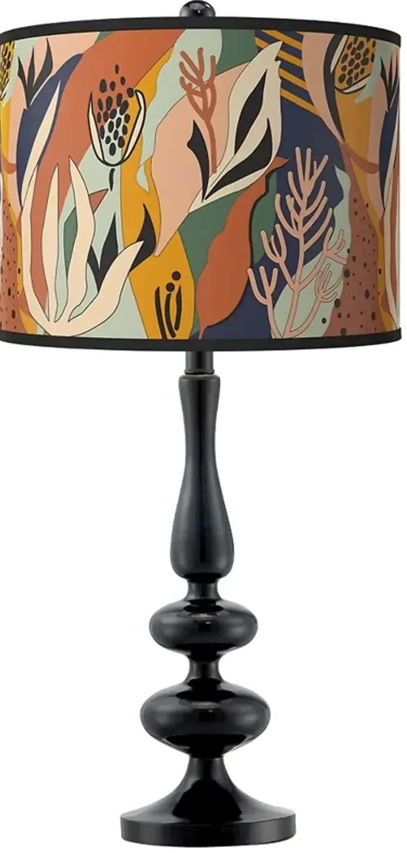 Wild Desert Giclee Paley Black Table Lamp