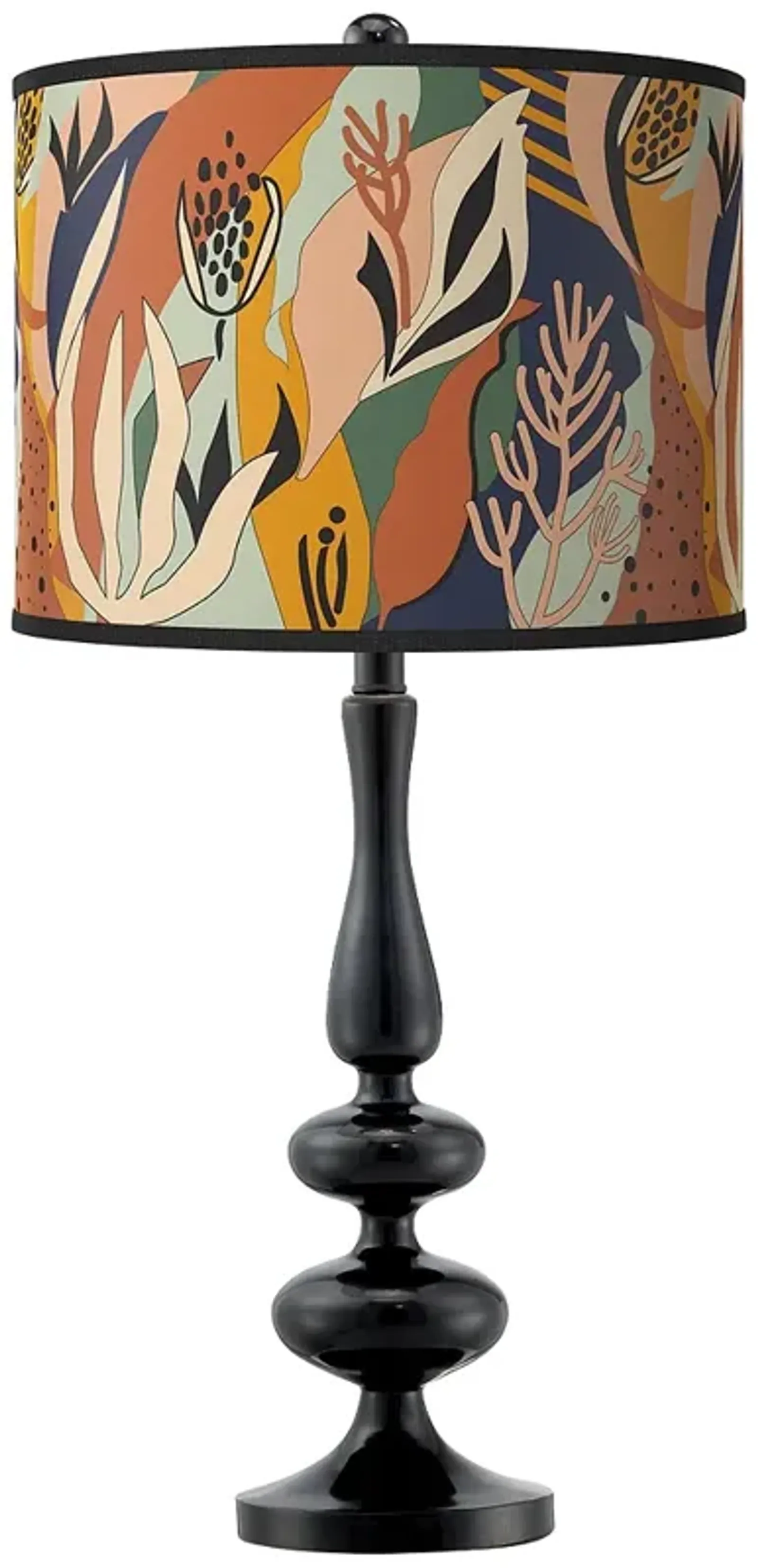 Wild Desert Giclee Paley Black Table Lamp