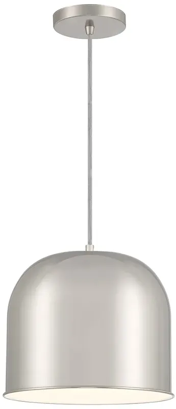 Vantage  1-Light Brushed Nickel Pendant with Brushed Nickel Metal Shade