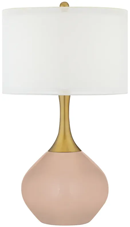 Color Plus Nickki Brass 30 1/2" Italian Coral Table  Lamp