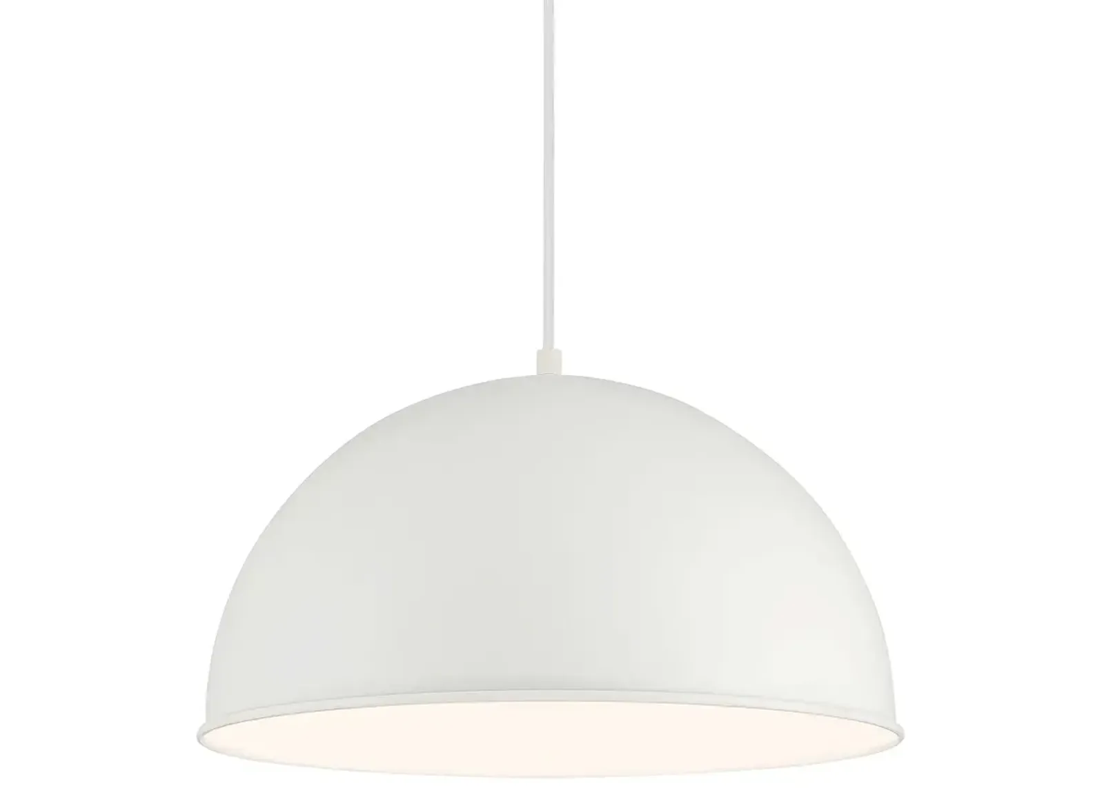 Vantage 15 1/2" Wide White Dome Pendant Light