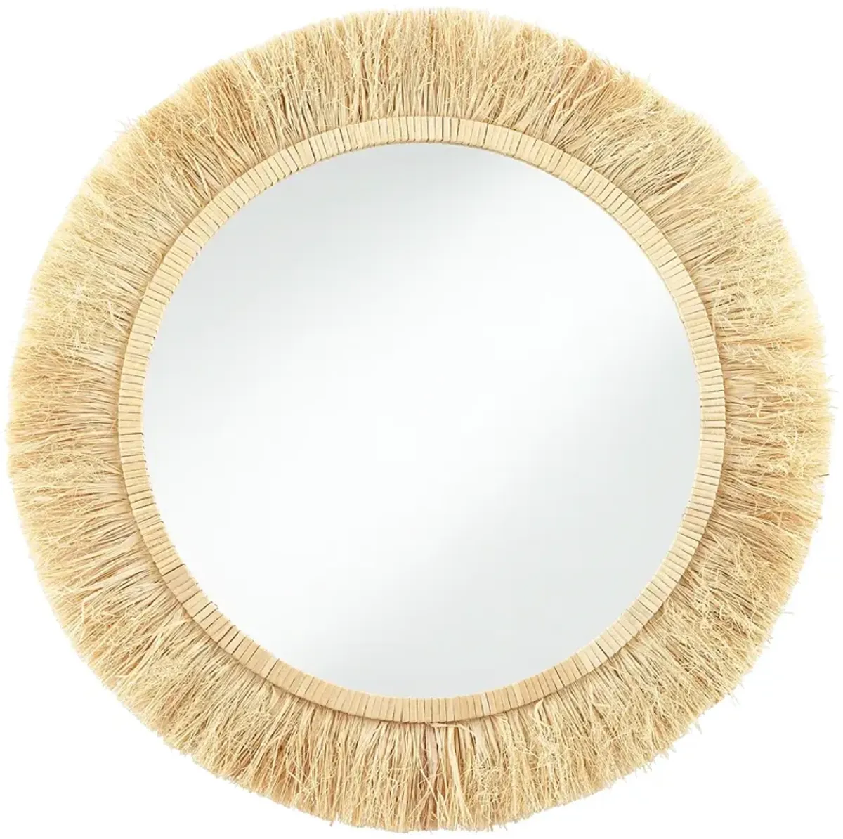 Hanalei Natural 33 1/2" Round Wall Mirror