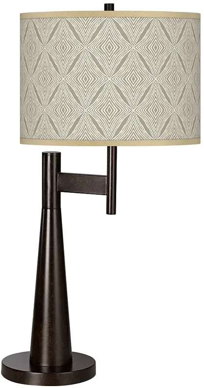 Giclee Glow Novo 30 3/4" Moroccan Diamonds Shade Bronze Table Lamp