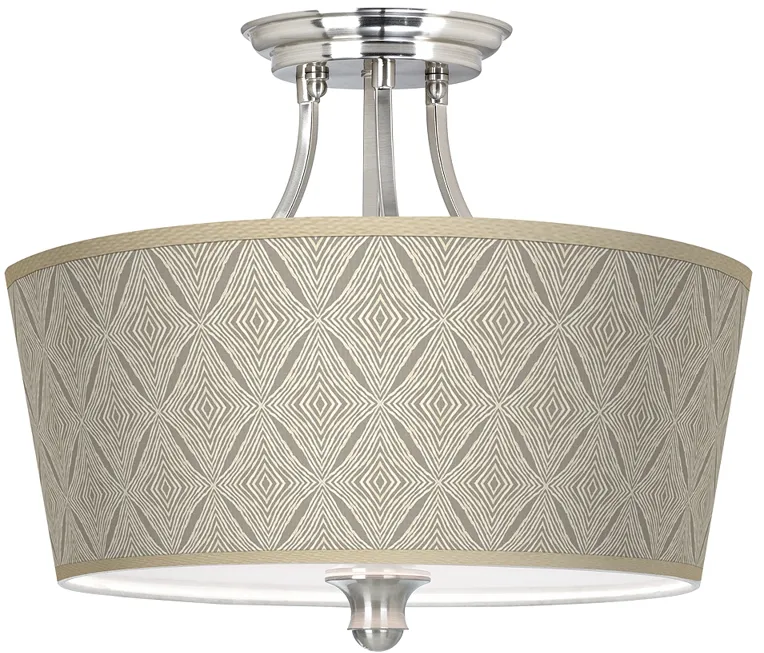 Moroccan Diamonds Tapered Drum Giclee Ceiling Light