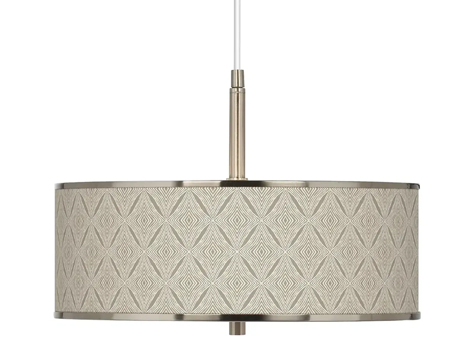 Giclee Glow Moroccan Diamonds 16" Wide Drum Shade Pendant Light