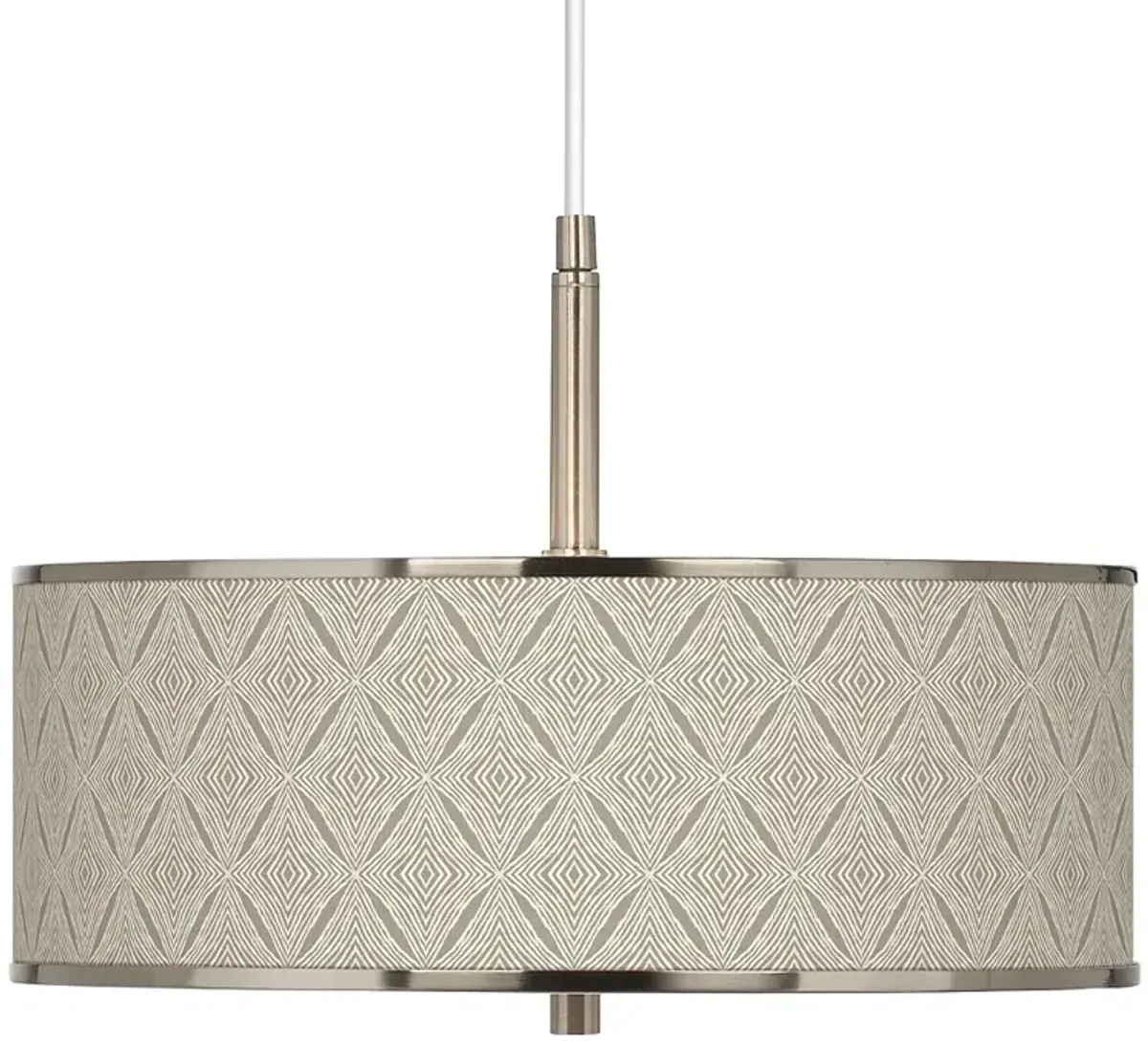 Giclee Glow Moroccan Diamonds 16" Wide Drum Shade Pendant Light