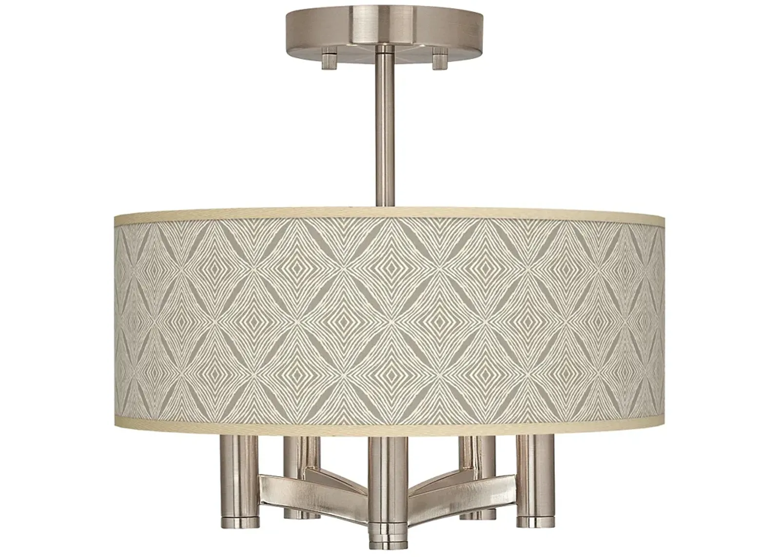 Moroccan Diamonds Ava 5-Light Nickel Ceiling Light