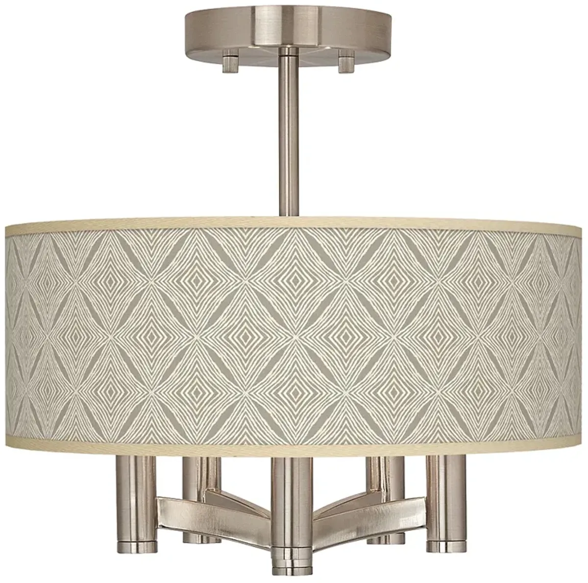 Moroccan Diamonds Ava 5-Light Nickel Ceiling Light