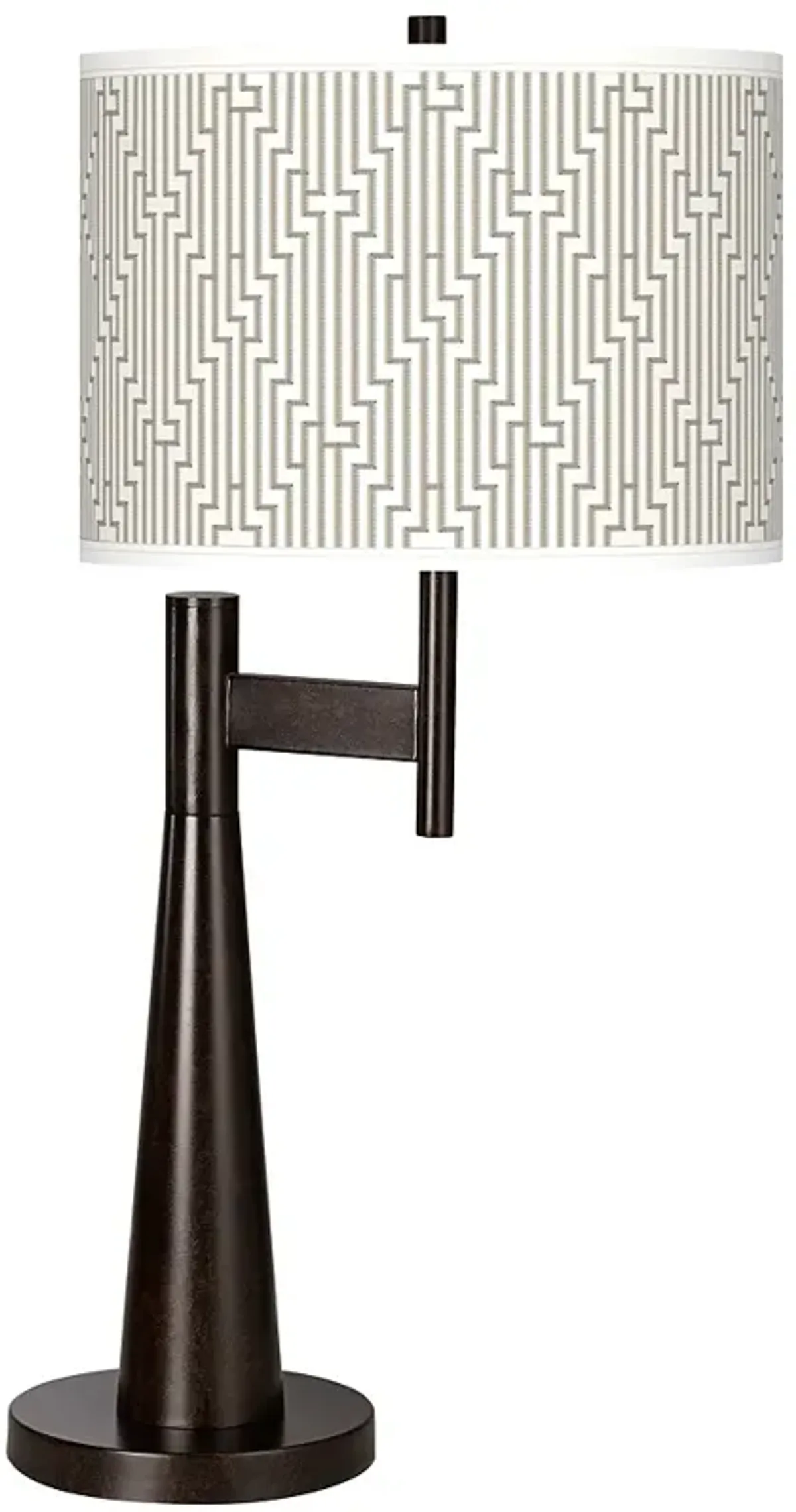 Giclee Glow Novo 30 3/4" Diamond Maze Shade Bronze Table Lamp