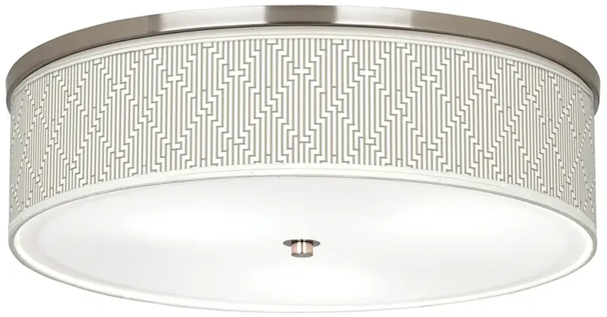 Diamond Maze Giclee Nickel 20 1/4" Wide Ceiling Light