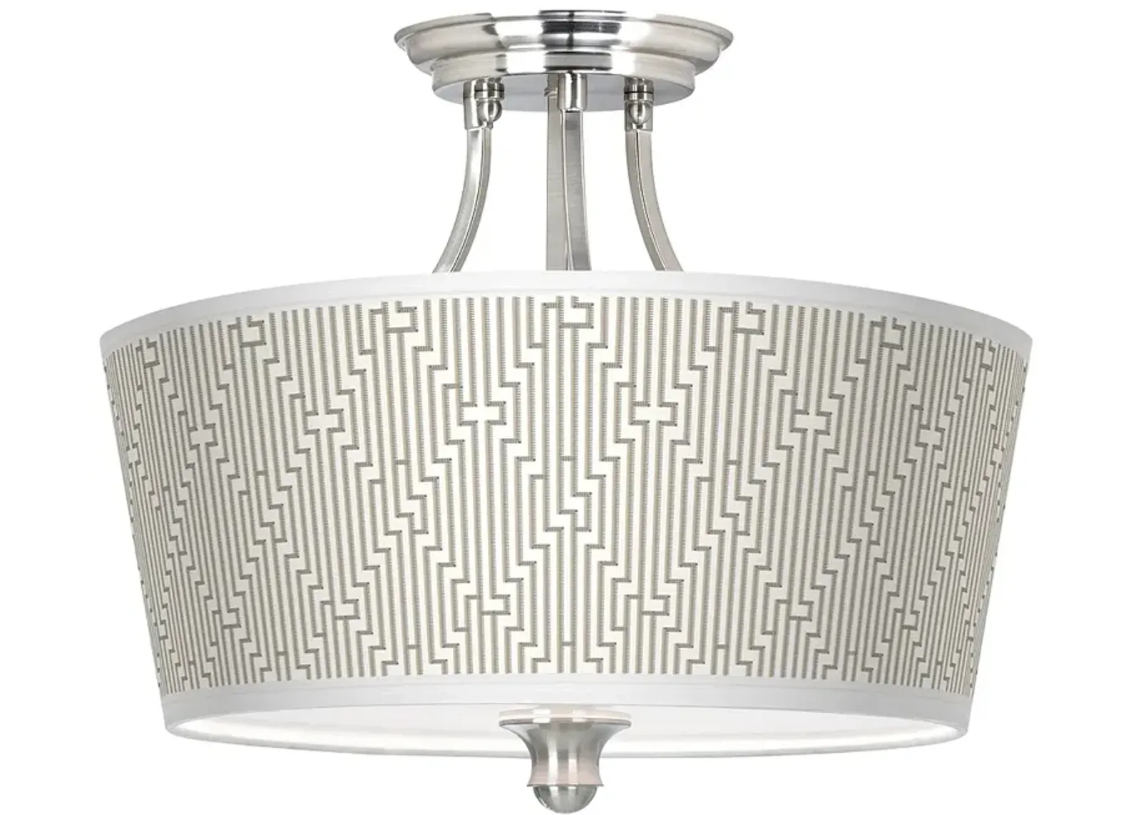 Diamond Maze Tapered Drum Giclee Ceiling Light