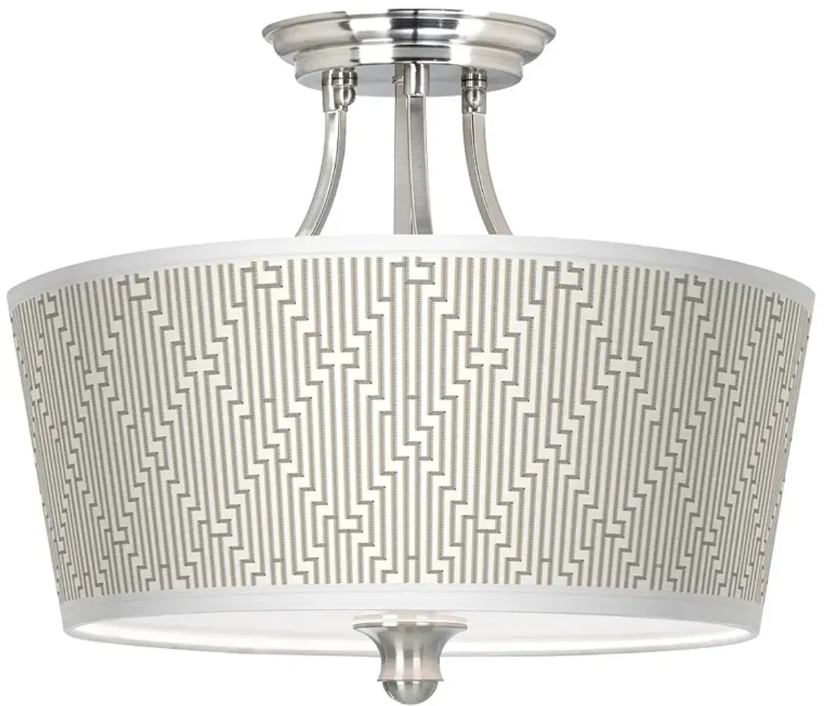 Diamond Maze Tapered Drum Giclee Ceiling Light