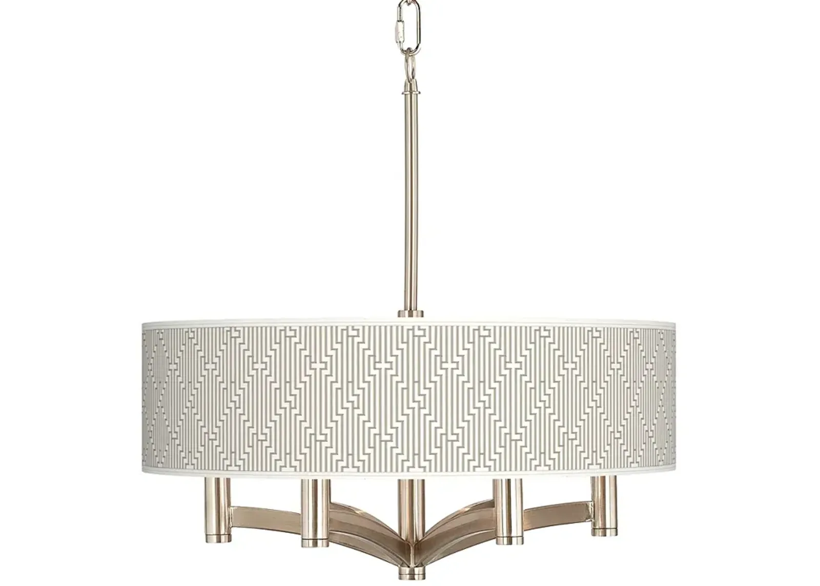 Diamond Maze Ava 6-Light Nickel Pendant Chandelier