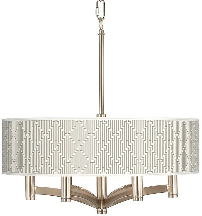 Diamond Maze Ava 6-Light Nickel Pendant Chandelier