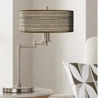 Cedar Zebrawood Giclee LED Swing Arm Desk Lamp