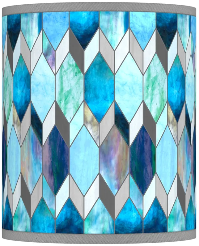 Blue Tiffany-Style Giclee Shade 10x10x12 (Spider)