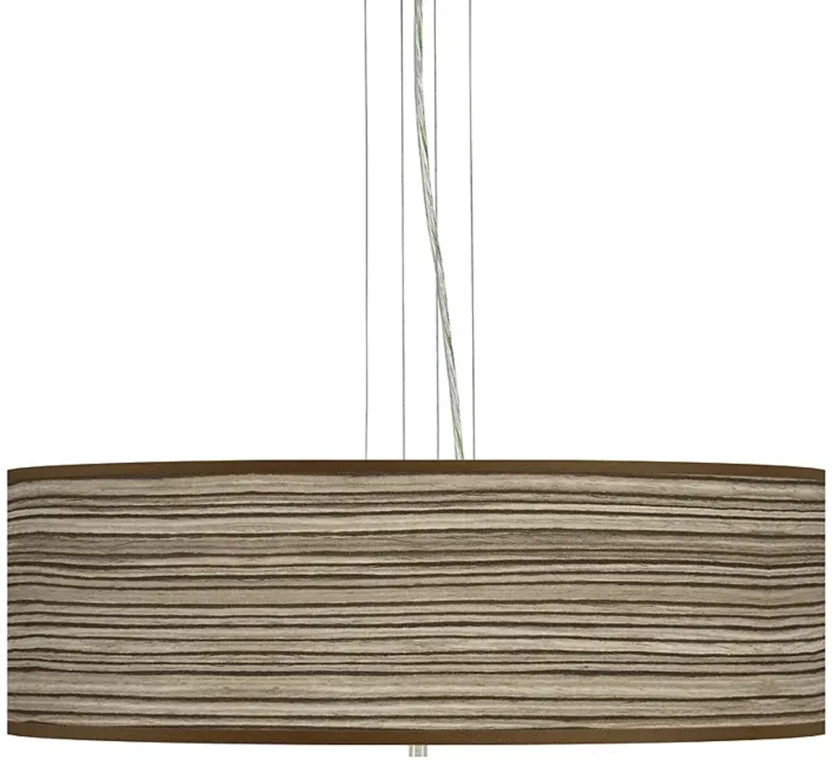 Cedar Zebrawood Giclee 24" Wide 4-Light Pendant Chandelier