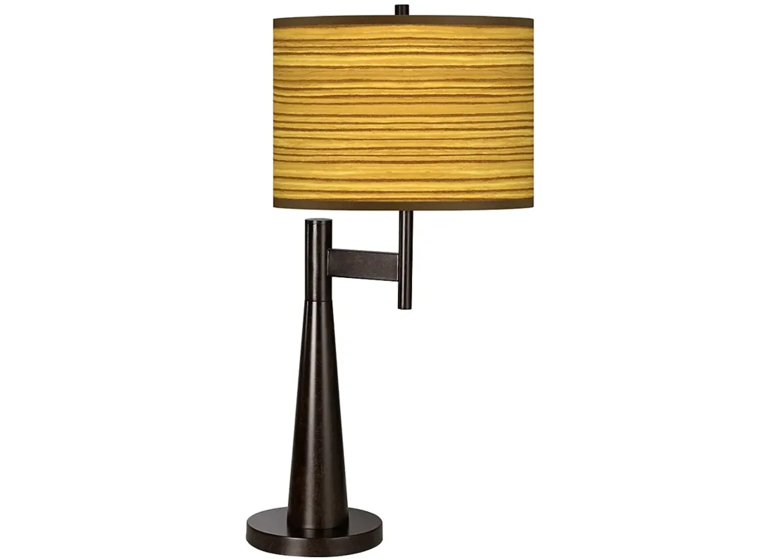 Giclee Glow Novo 30 3/4" Tawny Zebrawood Shade Bronze Table Lamp