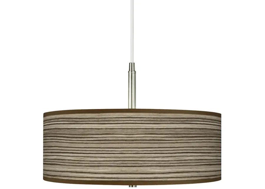 Cedar Zebrawood Giclee Pendant Chandelier