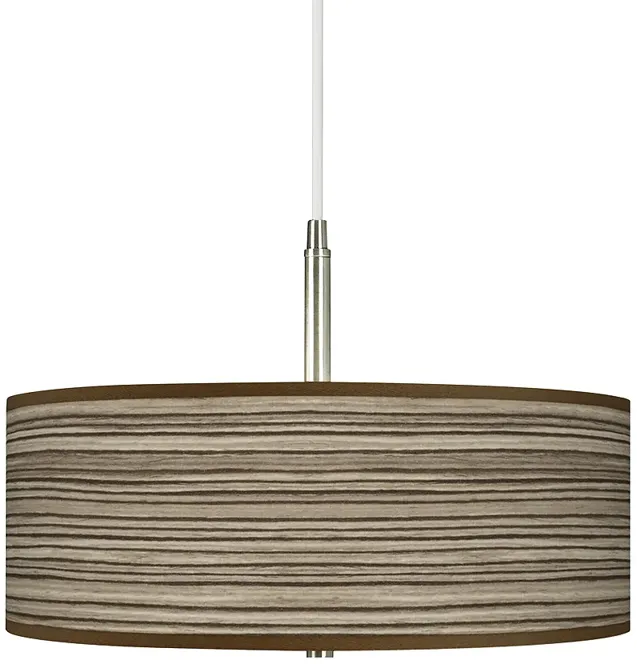 Cedar Zebrawood Giclee Pendant Chandelier