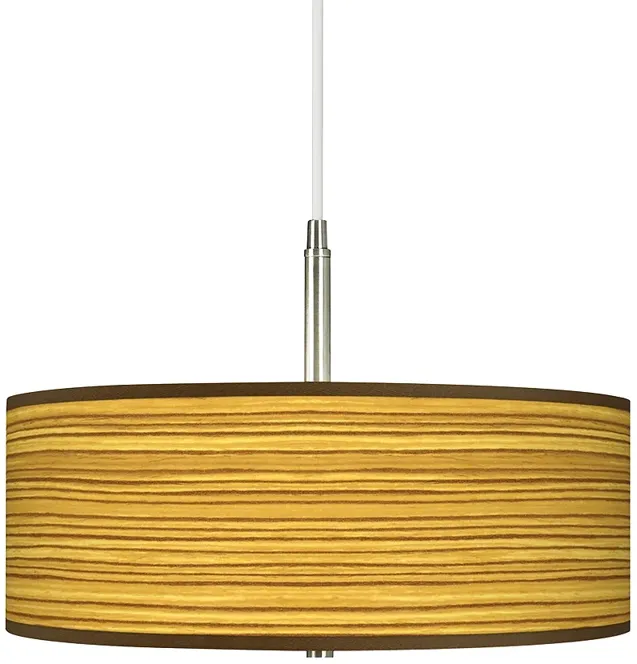 Tawny Zebrawood Giclee Pendant Chandelier