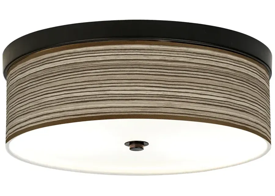 Cedar Zebrawood Giclee Energy Efficient Bronze Ceiling Light