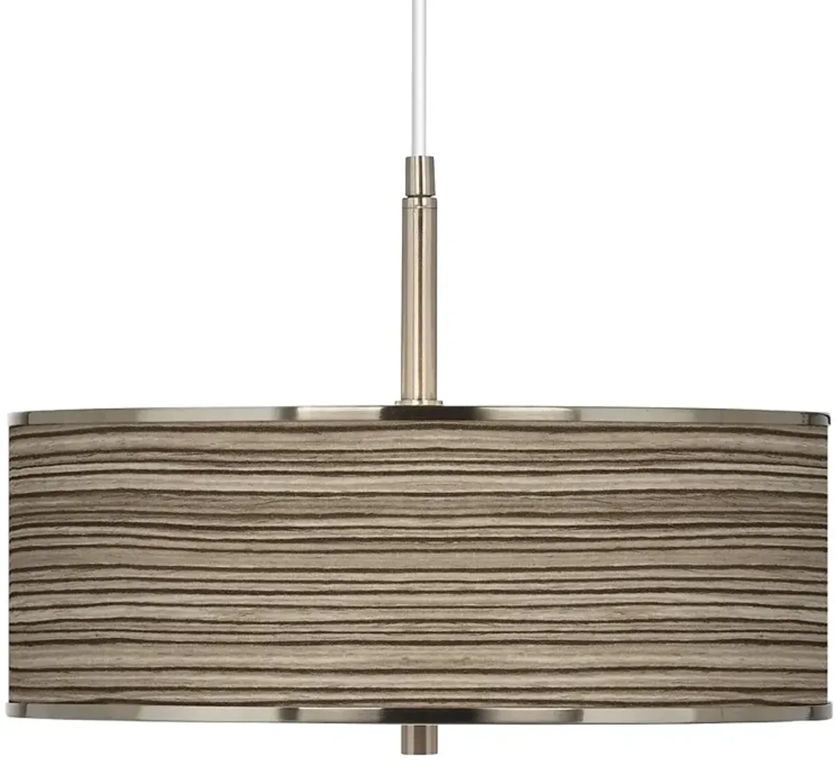 Cedar Zebrawood Giclee Glow 16" Wide Pendant Light