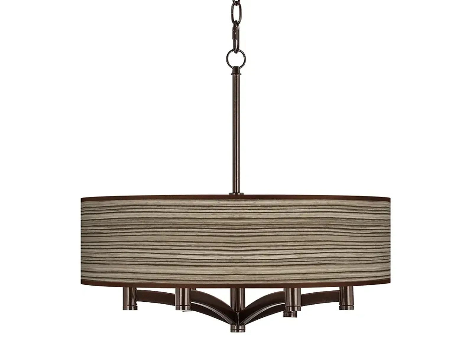 Cedar Zebrawood Ava 6-Light Bronze Pendant Chandelier