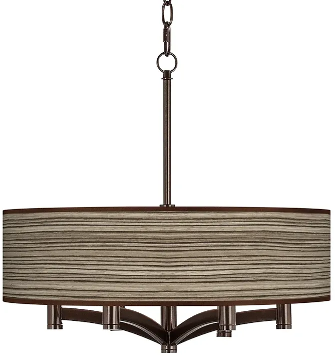 Cedar Zebrawood Ava 6-Light Bronze Pendant Chandelier