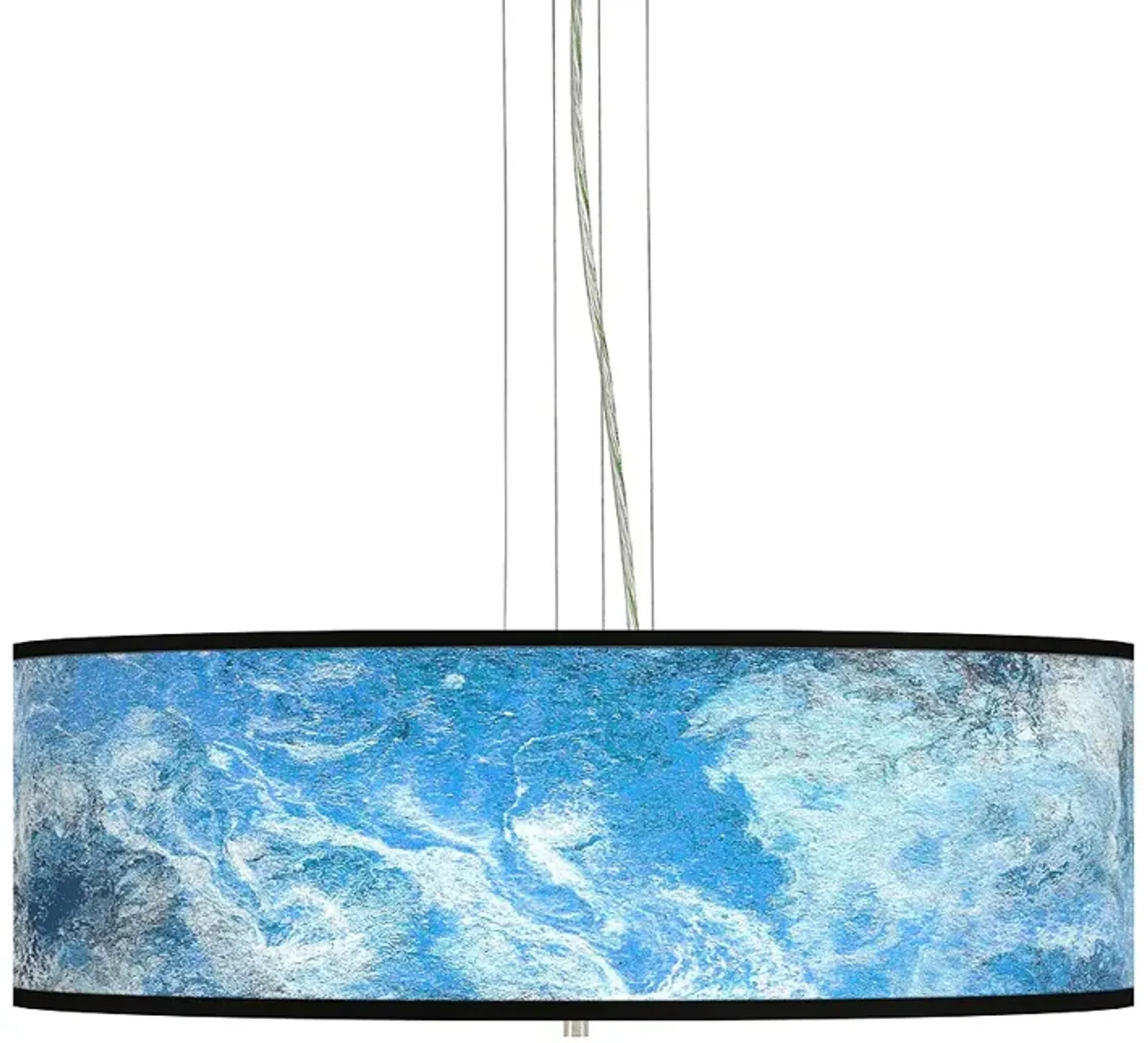 Ultrablue Giclee 24" Wide 4-Light Pendant Chandelier