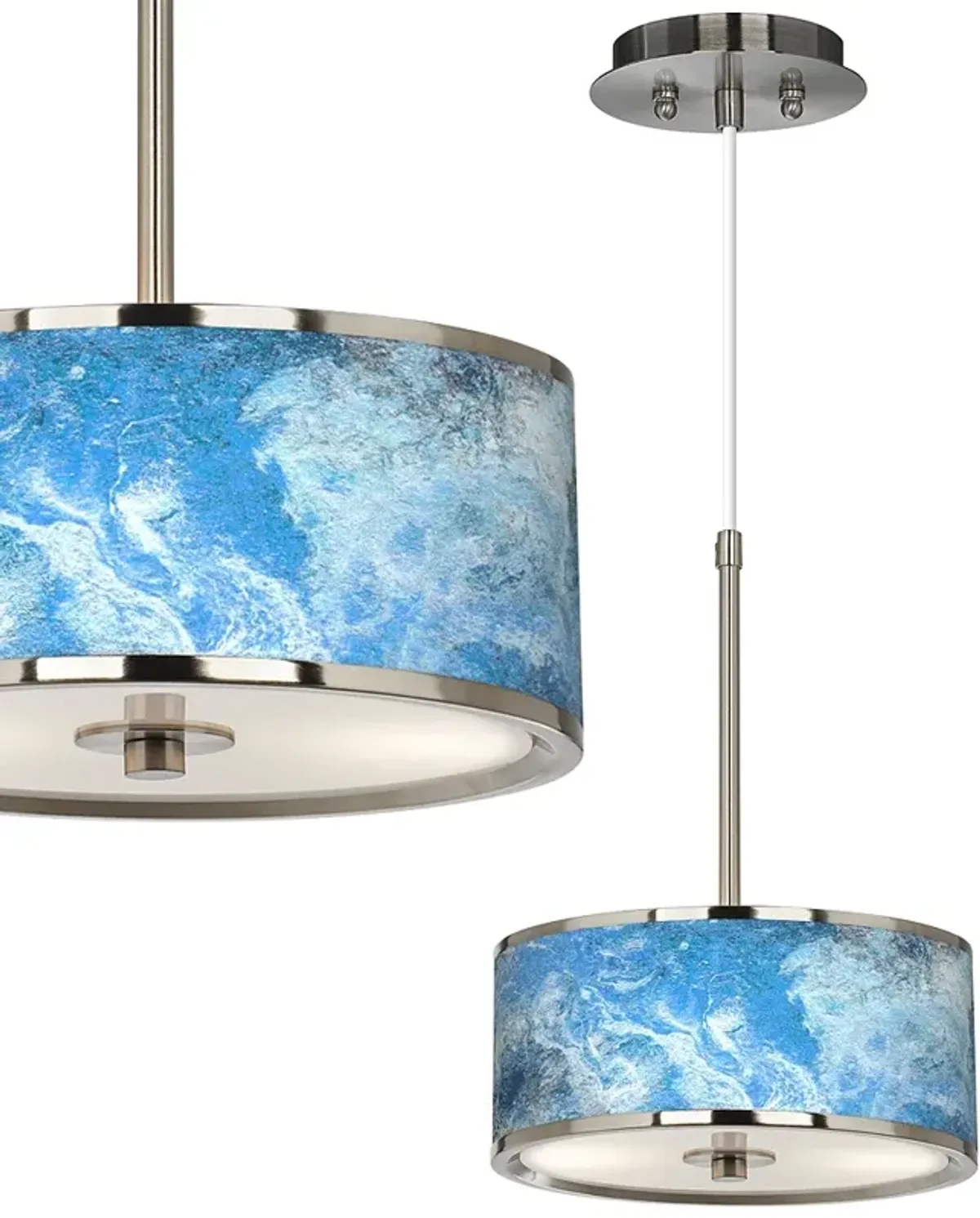 Ultrablue Giclee Glow 10 1/4" Wide Pendant Light