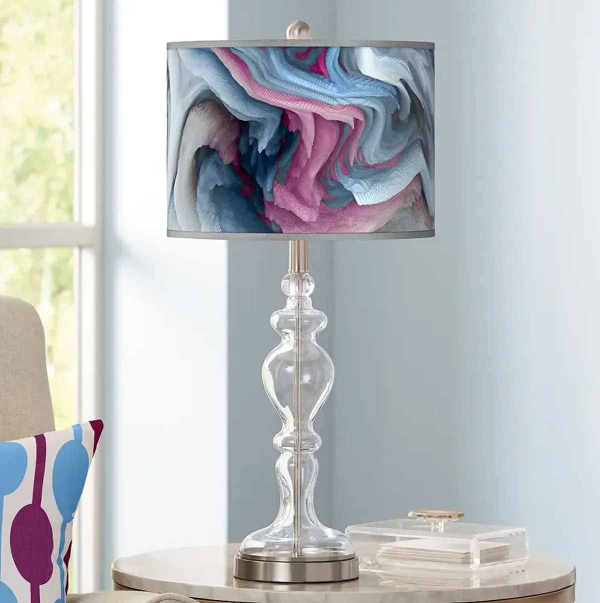 Giclee Glow Apothecary 28" High Europa Shade Clear Glass Table Lamp