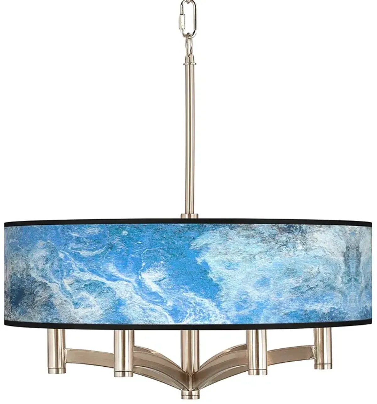 Ultrablue Ava 6-Light Nickel Pendant Chandelier