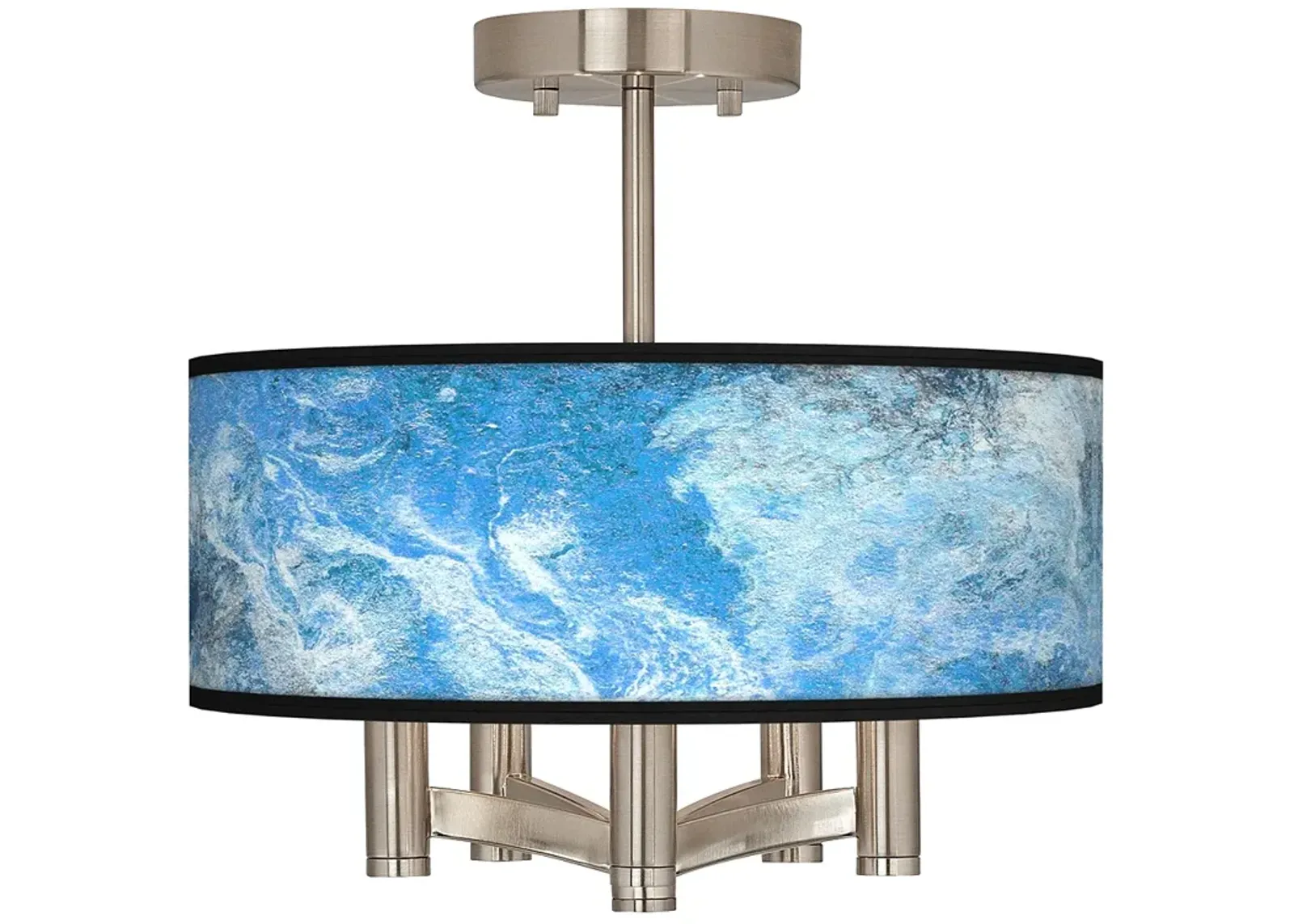 Ultrablue Ava 5-Light Nickel Ceiling Light