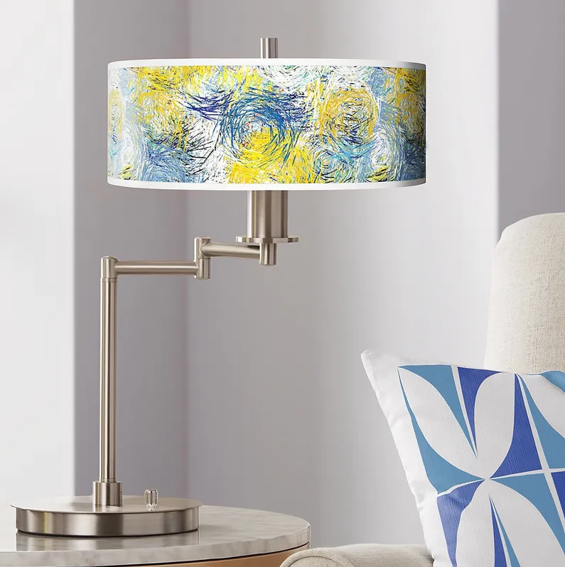 Giclee Gallery Starry Dawn 20 1/2" Swing Arm LED Desk Lamp