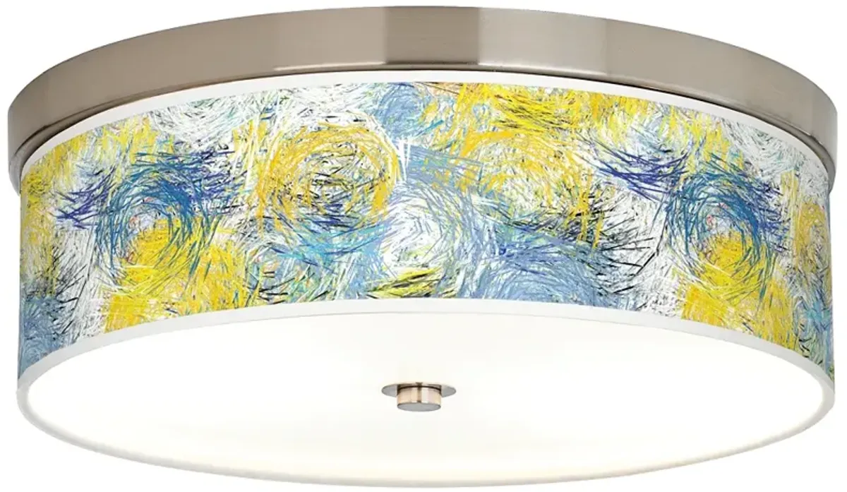 Giclee Gallery Starry Dawn Shade 14" Wide Modern Ceiling Light