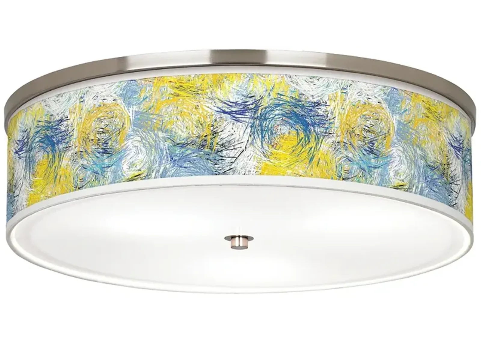 Starry Dawn Giclee Nickel 20 1/4" Wide Ceiling Light