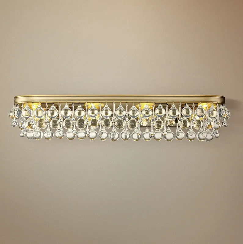 Crystorama Calypso 33" Wide Vibrant Gold Bath Light