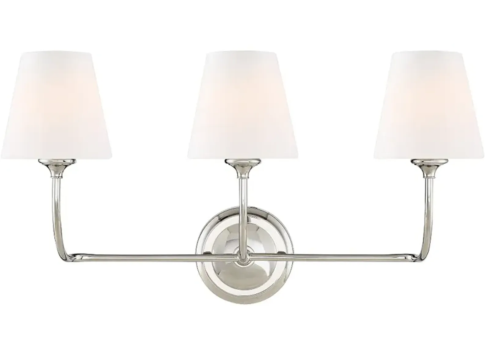 Sylvan 23 1/4" Wide Opal Shades and Polished Chrome 3-Light Bath Light