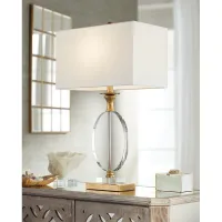 Vienna Full Spectrum Valerie 28" Modern Gold Clear Crystal Table Lamp
