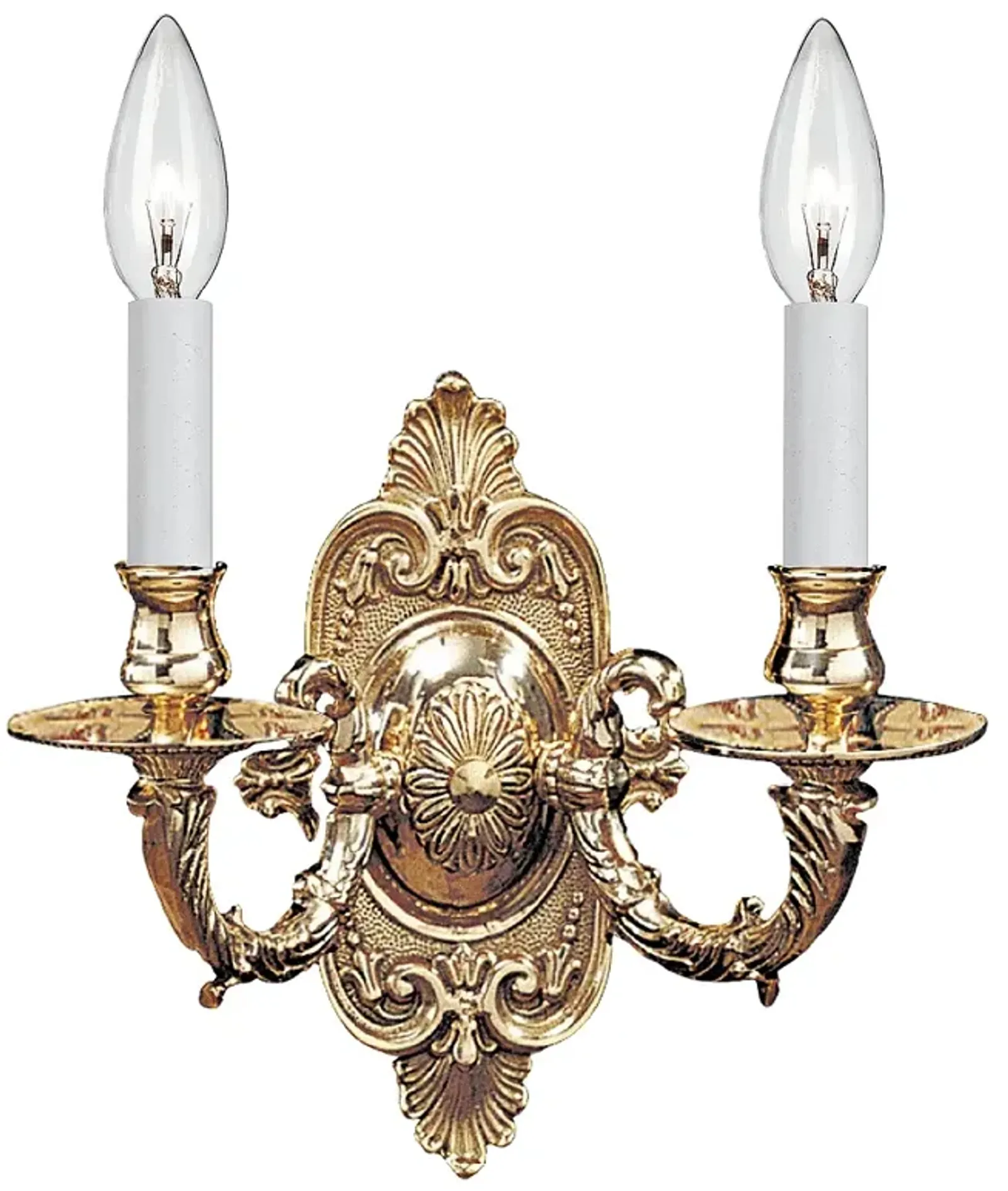 Cast Brass Wall Mount 9 1/2" High 2-Light Wall Sconce