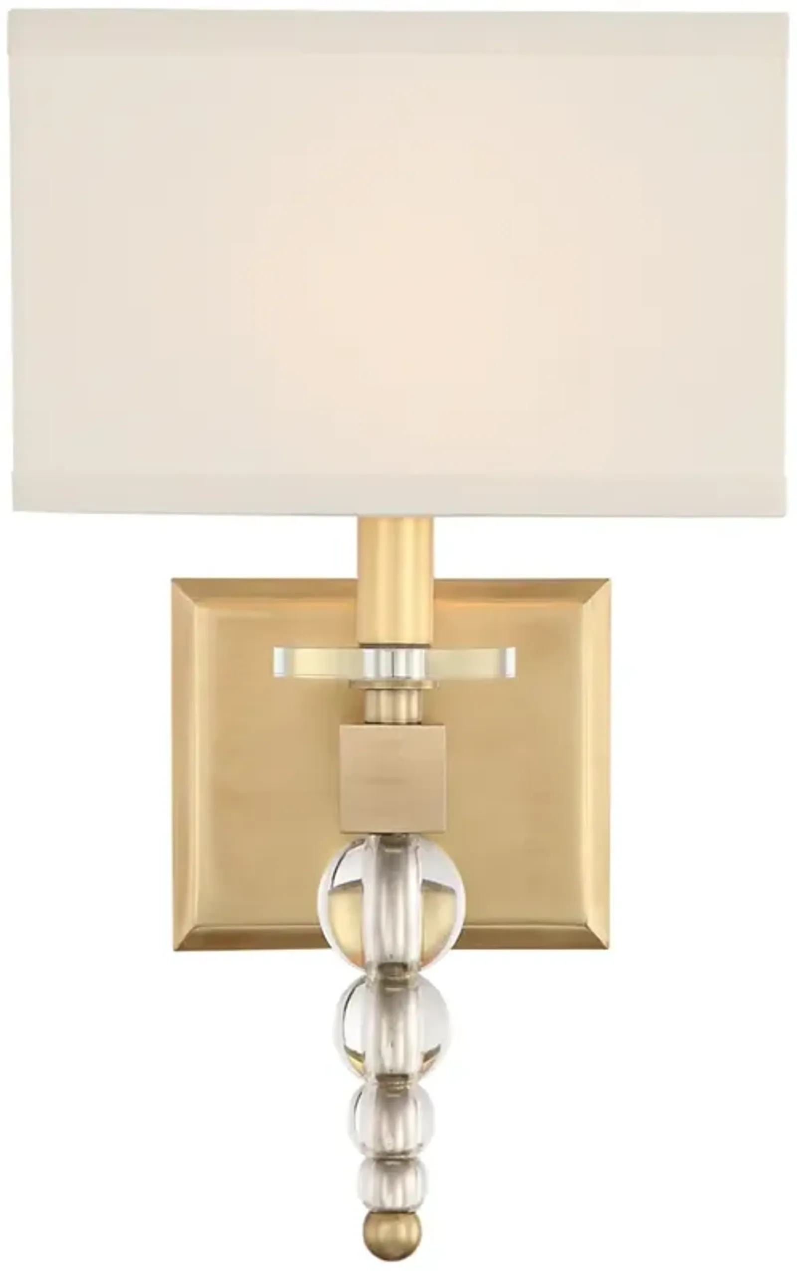 Crystorama Clover 16" High Aged Brass Wall Sconce