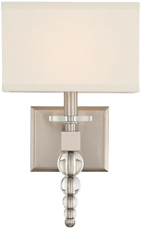 Crystorama Clover 16" High Brushed Nickel Wall Sconce